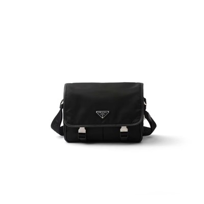 PRADA RE-NYLON AND SAFFIANO LEATHER SHOULDER BAG 2VD769 (26*19*10cm)